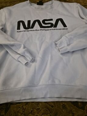 4/$67 Deal! NASA Logo Crewneck Sweatshirt - Light Blue